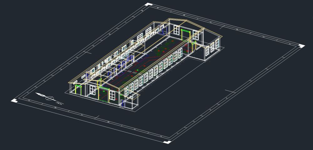 3D-Modellierung, Werkshalle