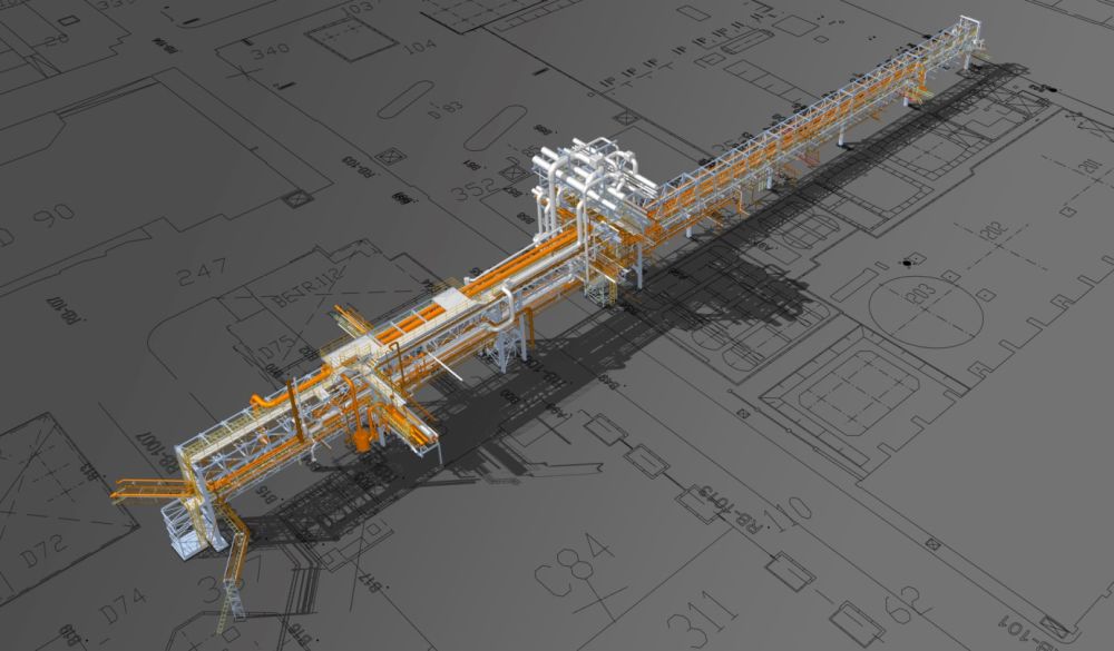 3D-Modellierung Rohrbrücke