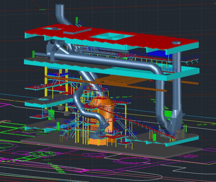 3D-Modellierung, Zementwerk