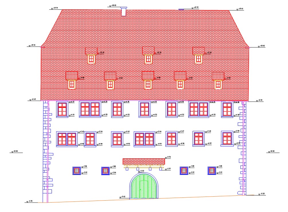 Fassadenplan historisches Bürgerhaus